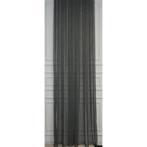 Murcia Dökümlü Tül Perde Pilesiz Antrasit 800x270 cm