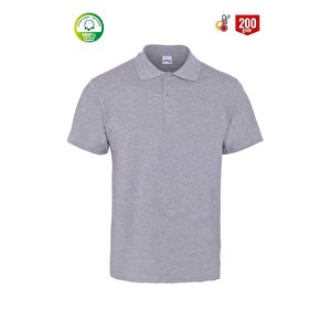 Eco Polo Pi̇ke Kisa Kol T-shirt-8101-gri 3XL