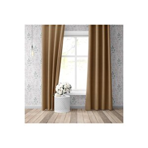 Blackout Karartma Tek Kanat Fon Perde Tarçın Kahve 70x270 cm