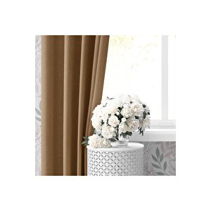 Blackout Karartma Tek Kanat Fon Perde Tarçın Kahve 70x270 cm