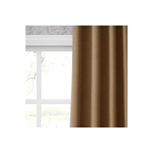 Blackout Karartma Tek Kanat Fon Perde Tarçın Kahve 70x270 cm