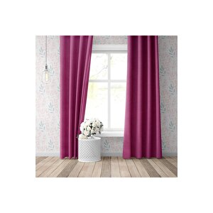 Blackout Karartma Tek Kanat Fon Perde Fuşya 140x260 cm