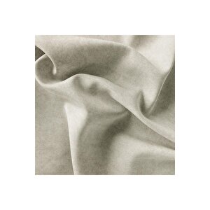 Kadife Dokulu Fon Perde Pilesiz Tek Kanat Krem 140x260 cm