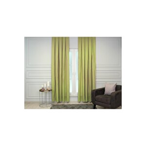 Çift Taraflı Tek Kanat Blackout Fon Perde Yeşil 140x260 cm