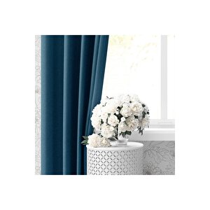 Blackout Karartma Tek Kanat Fon Perde Indigo Mavi 140x260 cm