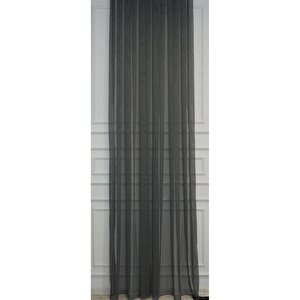Murcia Dökümlü Tül Perde Pilesiz Antrasit 700x280 cm