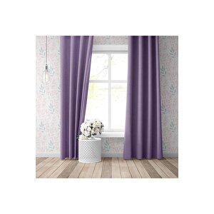 Blackout Karartma Tek Kanat Fon Perde Lila 400x260 cm
