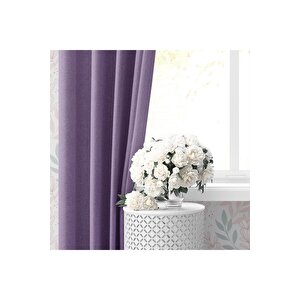 Blackout Karartma Tek Kanat Fon Perde Lila 400x260 cm
