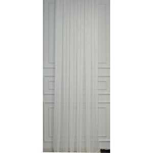 Murcia Dökümlü Tül Perde Pilesiz Ekru 100x280 cm
