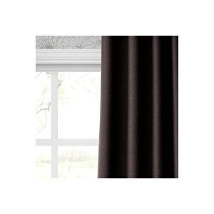 Blackout Karartma Tek Kanat Fon Perde Acı Kahve 100x260 cm