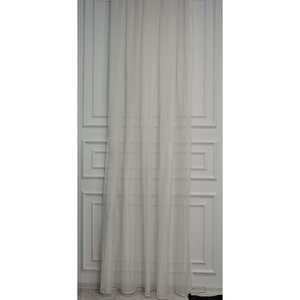 Parlak Vual Düz Tül Perde Ekru 100x280 cm