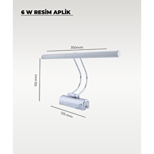6w Krom Flüt Aplik 6500k (beyaz Işık)