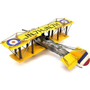 Dekoratif Metal Uçak Çift Kanatlı Bibloknm-1510e-5415