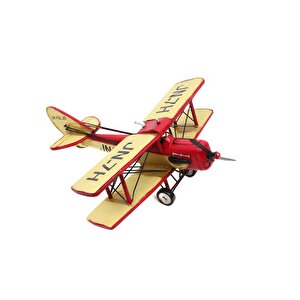 Dekoratif Metal Uçak Çift Kanatlı Bibloknm-1510e-5415