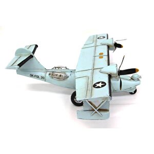 Dekoratif Metal Uçak Biblo Knm-c0741