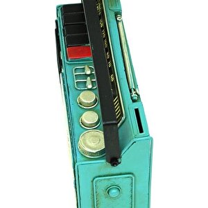 Dekoratif Metal Radyo Kumbara Vintage Biblo Hediyelik