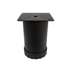 Tablalı Metal Dolap Masa Koltuk Kanepe Ayağı Çap: 60 Mm 10 Cm Texture Siyah