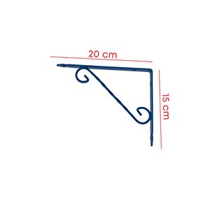 Ferforje Raf Altı Metal L Ayak - 20x15 Cm 2 Adet