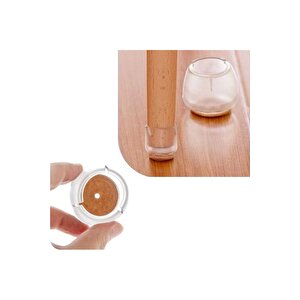 Sessiz Tip Sandalye Pabucu Masa Sandalye Zemin Koruyucu 25 Mm - 32 Mm 4 Adet