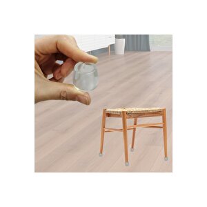 Sessiz Tip Sandalye Pabucu Masa Sandalye Zemin Koruyucu 25 Mm - 32 Mm 4 Adet