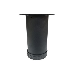 Tablalı Metal Dolap Masa Koltuk Kanepe Ayağı Çap: 60 Mm 12 Cm Texture Siyah