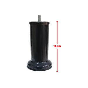 Baza Ayağı Koltuk Ayağı Kanepe Ayağı Antrasit Gri 12 Cm 3/8" Kalın Dişli