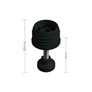 51 Mm Rotil Ayak Takımı Siyah