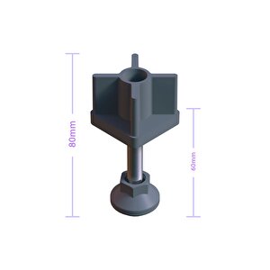 50x50 Rotil Ayak Takımı Gri