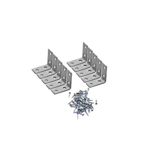 10 Adet 16x35 Mm Metal L Gönye Köşe Bağlantı Ve Vidaları