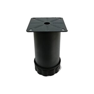 Tablalı Metal Baza Kanepe Dolap Tezgah Mobilya Ayağı Antrasit Gri 10 Cm Çap: 51 Mm