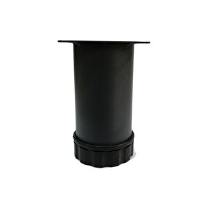 Tablalı Metal Baza Kanepe Dolap Tezgah Mobilya Ayağı Antrasit Gri 10 Cm Çap: 51 Mm