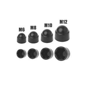 M12 Plastik Somun Gizleyici Kapağı Siyah 10 Adet