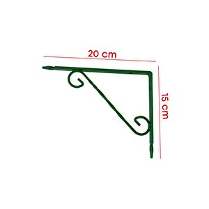 Ferforje Raf Altı Metal L Ayak - 20x15 Cm 2 Adet
