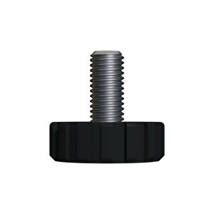 Çap 27 Mm Sıkma Baza Ayar Vidası Yükseltme Ayağı Tırtıllı M8 X 16,5 Mm 5 Adet
