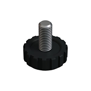 Çap 27 Mm Sıkma Baza Ayar Vidası Yükseltme Ayağı Tırtıllı M8 X 16,5 Mm 5 Adet