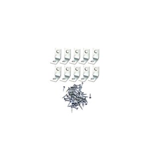 10 Adet 16x25 Mm Metal L Gönye Köşe Bağlantı Ve Vidaları
