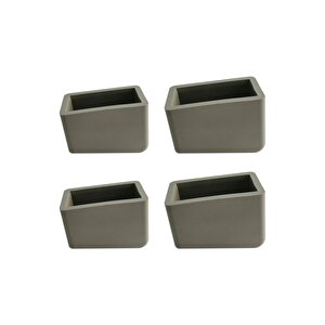 Kaydırmaz Merdiven Ayağı Plastiği Merdiven Pabucu 20x30 - 20x40 Mm Gri 1 Takım