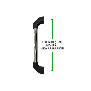 Çok Amaçlı Metal Tutamak Krom Kaplama 45 Cm