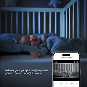 Akıllı Wi-Fi Kamera 360° 1296p 2k