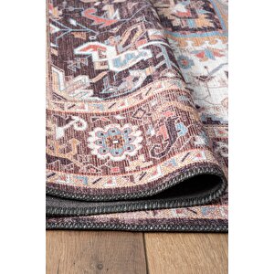 Antico 2356 Pamuk Tabanlı Yıkanabilir Otantik Vintage Klasik Eskitme Halı 200x290 cm
