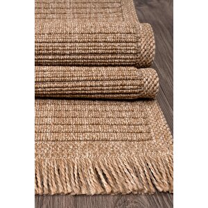 Vlora 4761 Jüt Hasır Bukle Örme Kilim Yolluk 120x300 cm