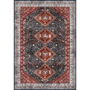 Antico 2355 Pamuk Tabanlı Yıkanabilir Otantik Vintage Klasik Eskitme Halı 200x290 cm