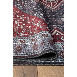 Konfor Halı Antico 2355 Pamuk Tabanlı Yıkanabilir Otantik Vintage Klasik Eskitme Halı