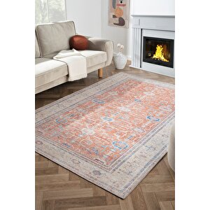 Konfor Halı Antico 2351 Pamuk Tabanlı Yıkanabilir Otantik Vintage Klasik Eskitme Halı