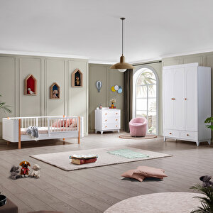 Çocuk Odası, Lidya Eylül Çocuk Odası, 3 Kapaklı Dolap, Montessori Karyola, Şifonyer