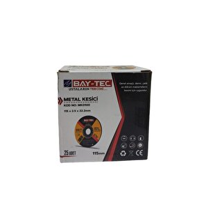 Baytec Metal Kesici Mk 0100 115x2.5x22mm 25 Adet