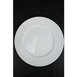 Kütahya Porselen Polo 6’lı Pasta Ve Sunum Tabağı Seti 21 Cm Beyaz - Pl21du00 C320.105