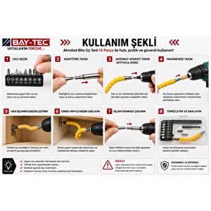 Bay-tec Akrobat Bükülebilir Bits Uç Seti  Mu2230