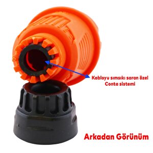 Monofaze Kauçuklu Kablo Bahçe Dış Mekan Korunaklı Ip54 Su Geçirmez Turuncu Sağlam  Erkek Fiş Tek 16a
