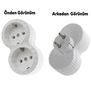 Golyat Topraklı Çoklu Grup 2 Li Priz Çoğaltma İkili Fiş Piriz